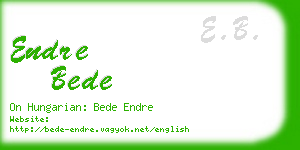 endre bede business card